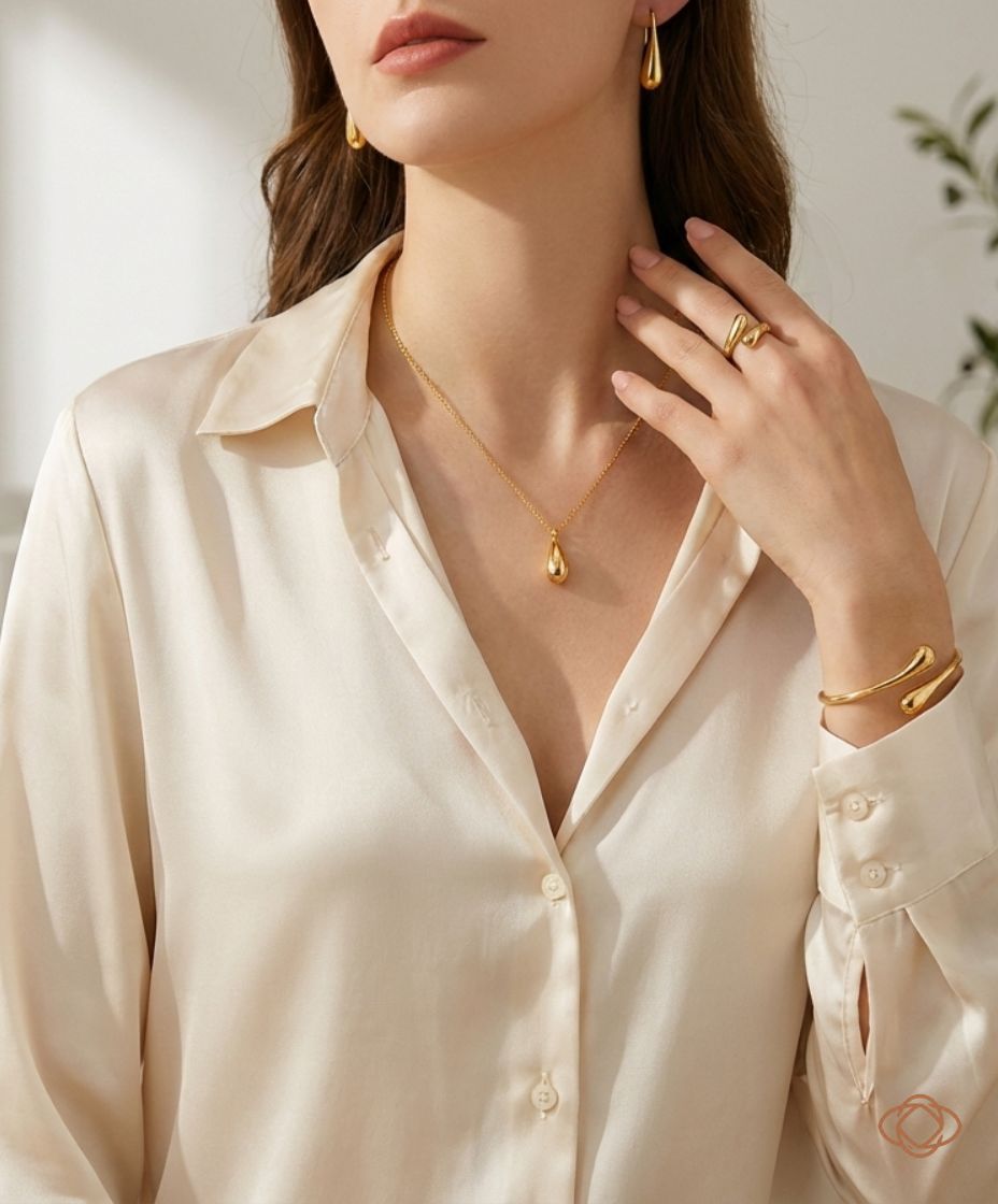 CONJUNTO DE COLAR, PULSEIRA BRINCOS E ANEL